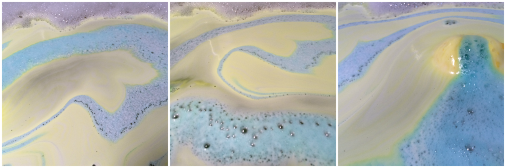 Fizzbanger bath bomb from Lush fizzing