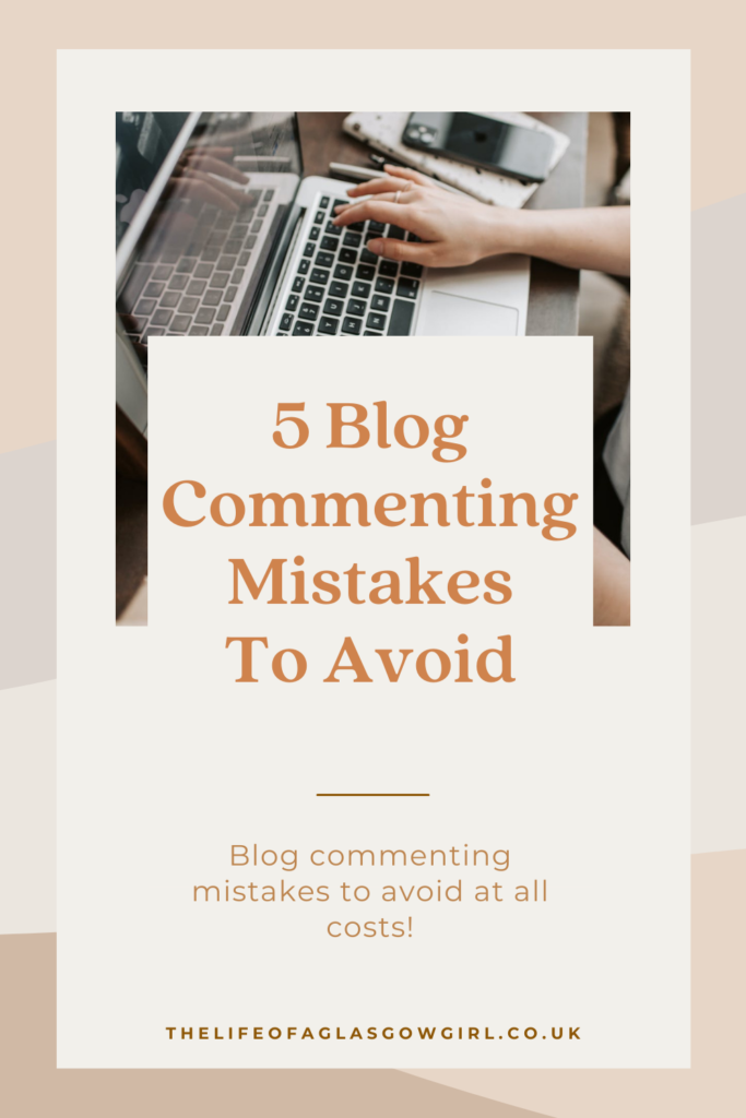 5 Blog Commenting Mistakes You Need to Avoid Pinterest Image