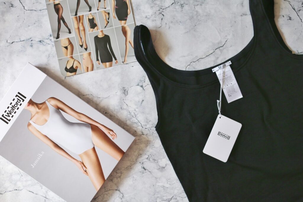Wolford Jamaika String Body Review on Thelifeofaglasgowgirl.co.uk Birds eye view of the Wolford Jamaika String Body on a marble background