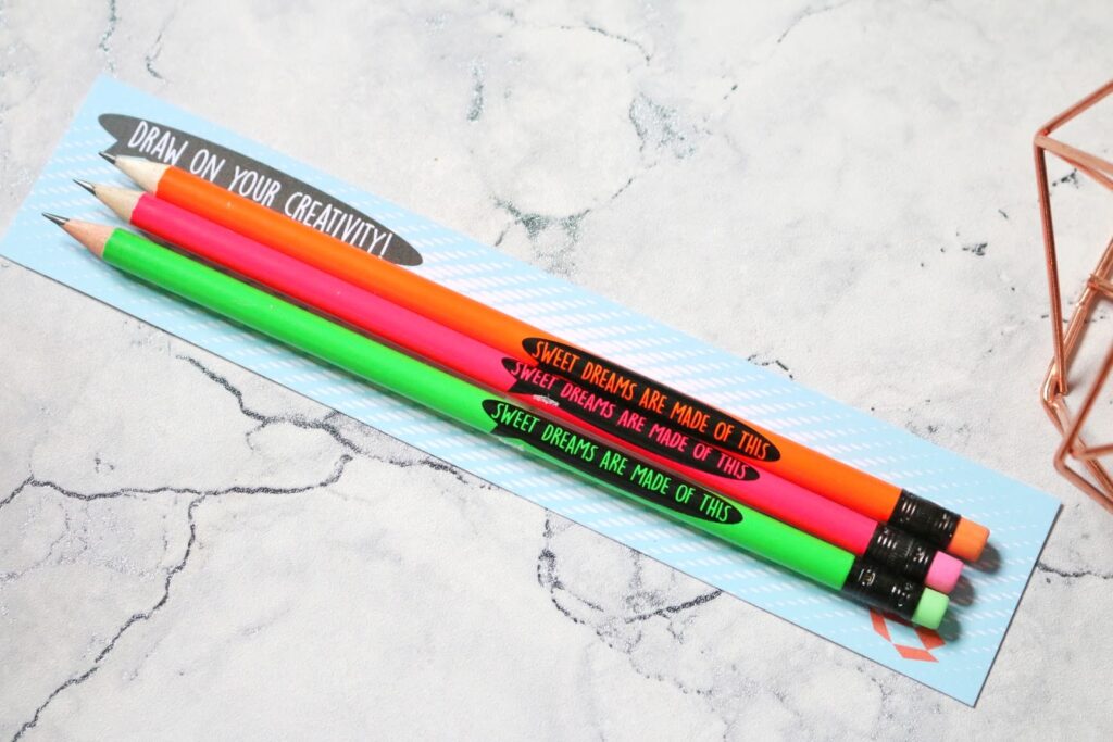 Flatlay of pencils