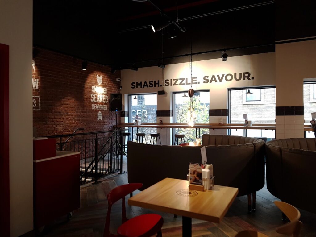 Photo of inside SmashBurger in Glasgow - Upstairs Area