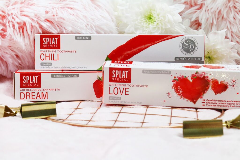 Photo taken by Ofaglasgowgirl of 3 SPLAT toothpaste boxes