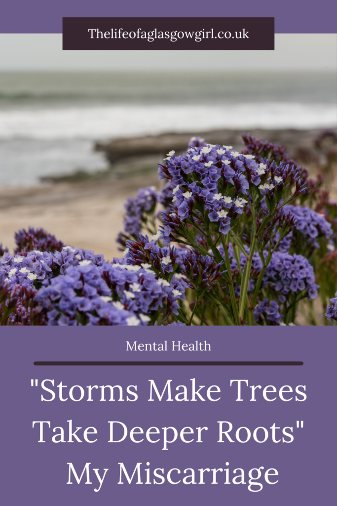Storms Make Trees Take Deeper Roots | My Miscarriage Story Pinterest Graphic