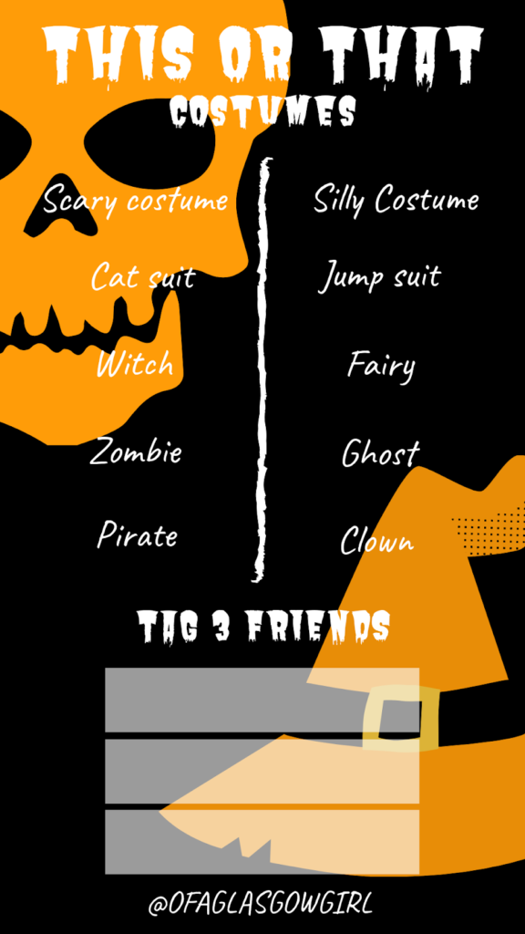 This or that Halloween Costumes Instagram template