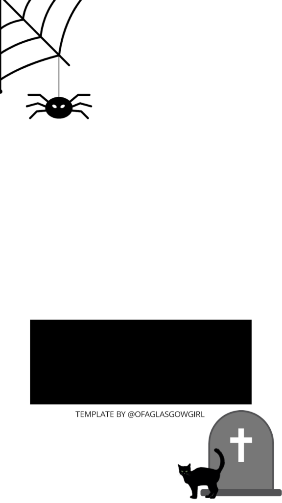 White and black Instagram Story template with spider graphic