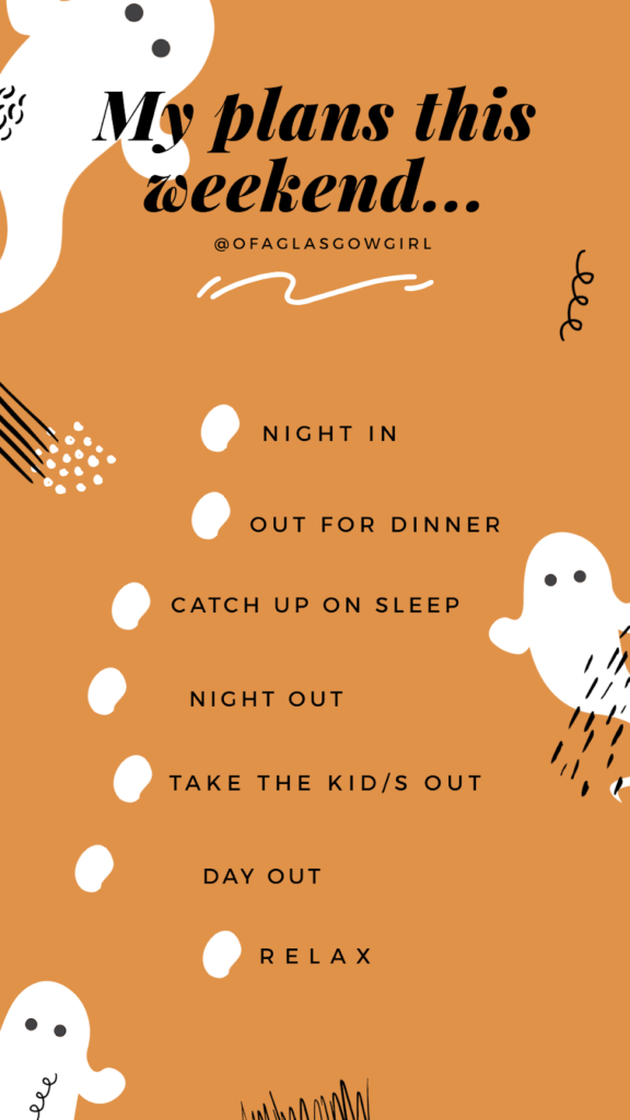 My weekend plans Halloween themed Instagram template