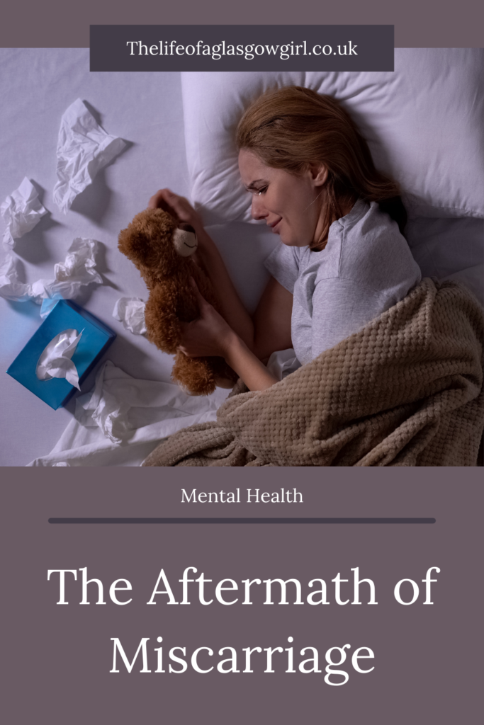 The Aftermath of Miscarriage Pinterest Graphic