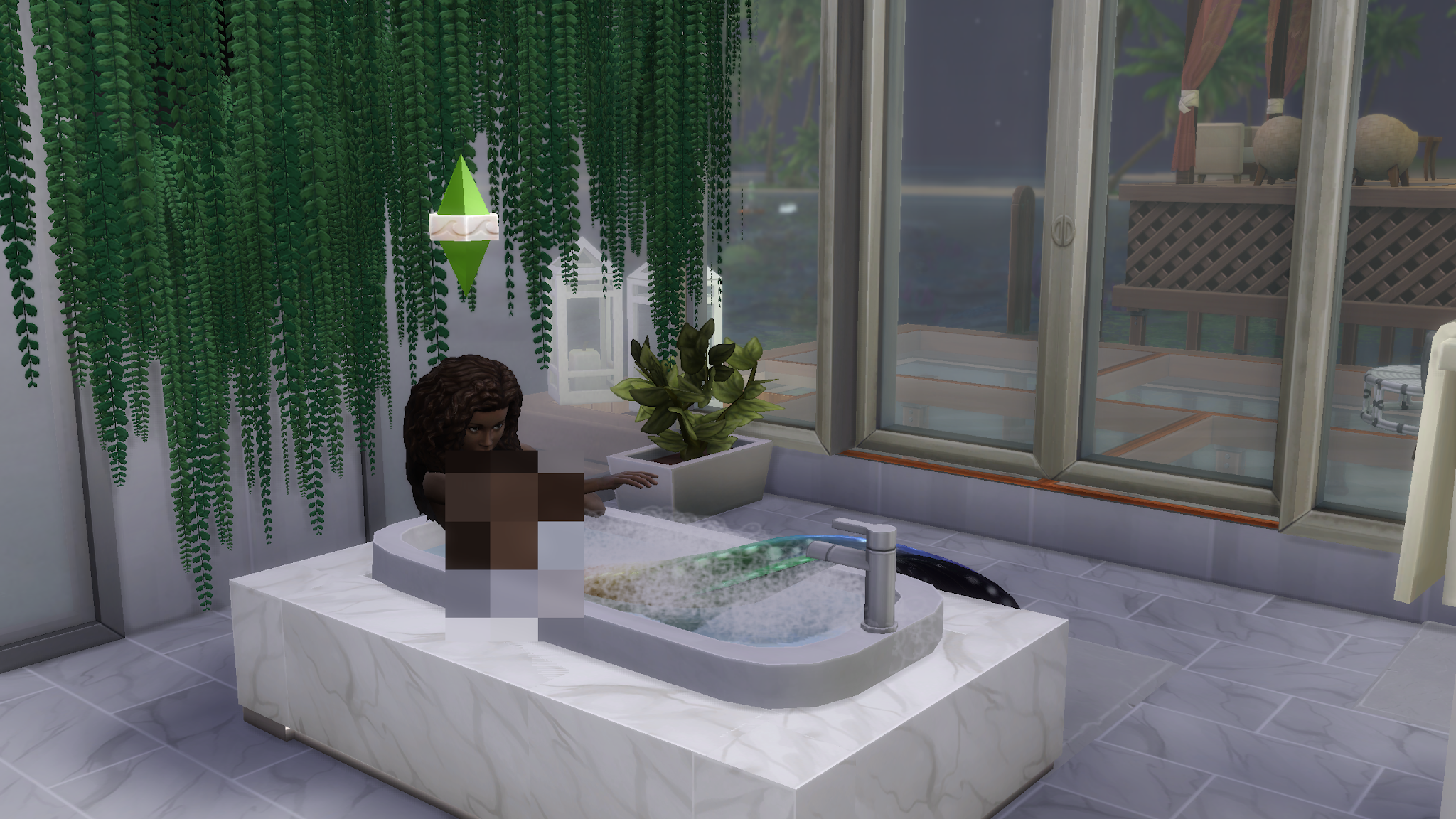 My Dream Bathroom - Creating my dream bathroom in the sims 4 Screenshot of sims 4 bathroom renovation