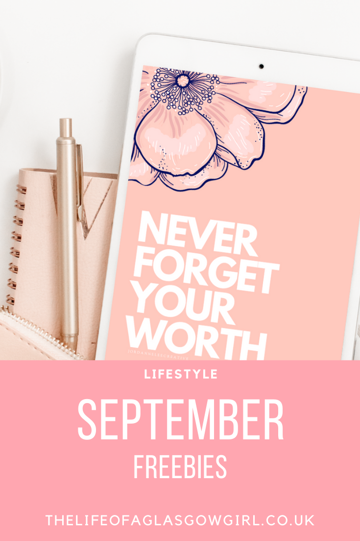 September freebies blog post graphic on Thelifeofaglasgowgirl.co.uk Pinterest image for September freebies blog post graphic on Thelifeofaglasgowgirl.co.uk