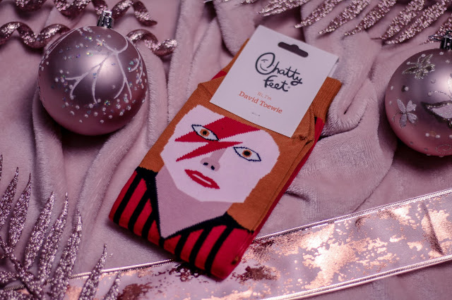 Flat Lay of ChattyFeet David Toewie socks