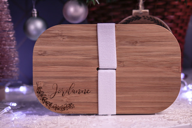 Close up of the Always Personal, Personalised Engraved Eco Friendly Bamboo Lunch Box