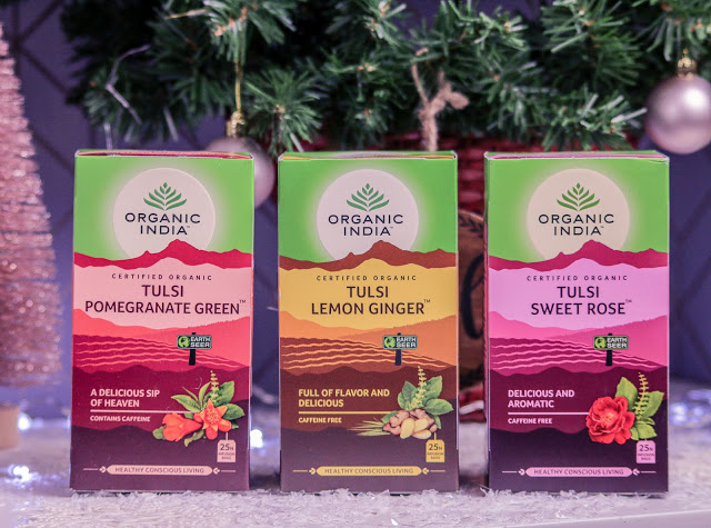 Gifts For Her recommendation -
Close up of 3 Organic India Tea