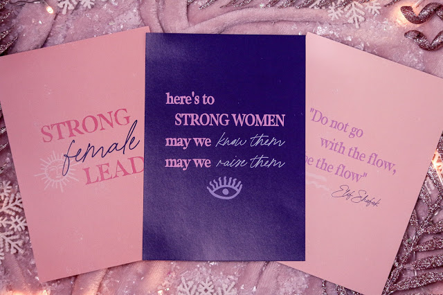 Flay lay of 3 prints in the Books That Matter Box