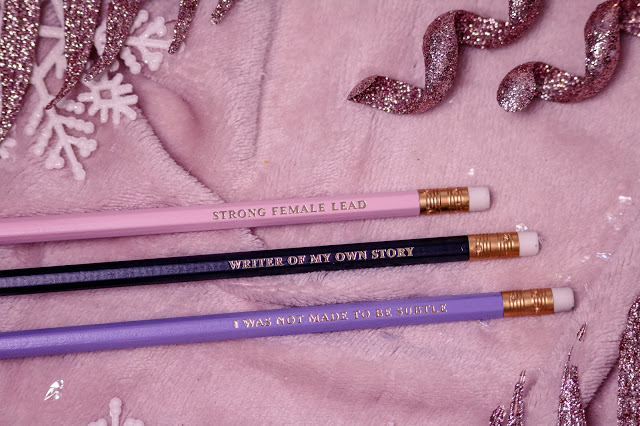 Flay lay of 3 pencils from the Books That Matter Box