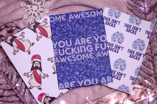 Flat lay of some wrapping paper from Love Layla