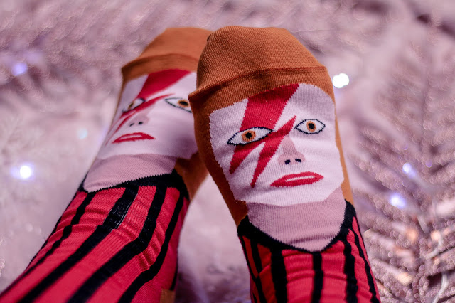Close up of ChattyFeet David Toewie socks