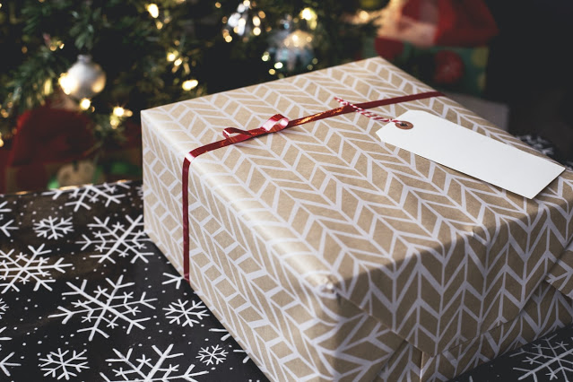Stock photo of a Christmas gift box