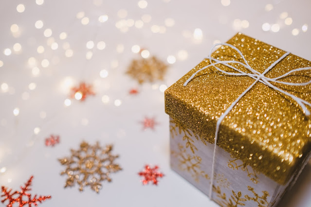 Stock photo of a Christmas gift box