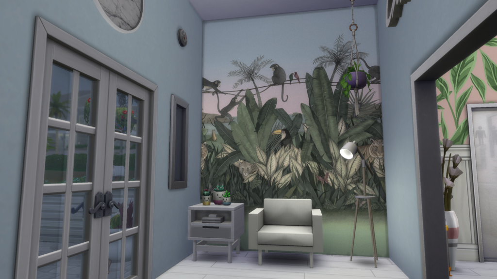 screenshot from sims 4 of waiting area