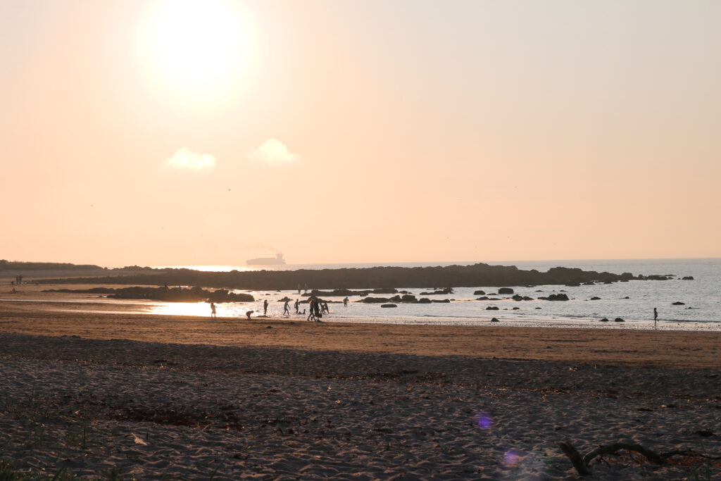 Yellowcraigs beach at sunset