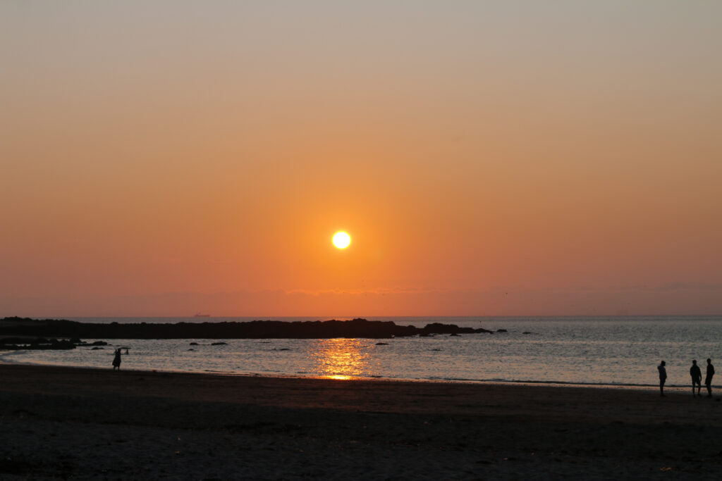 Yellowcraigs beach at sunset