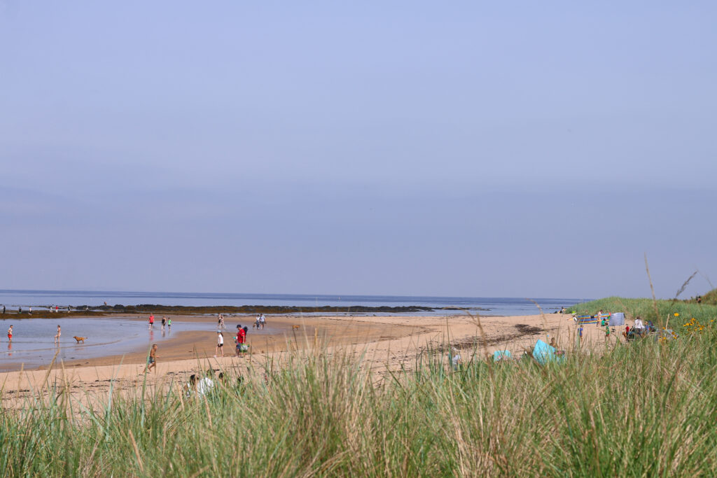 Wild Camping at Yellowcraigs beach in Scotland - Photo of the Yellowcraigs beach