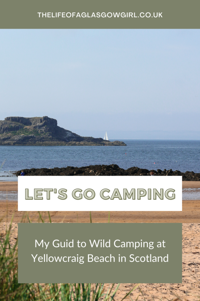 Wild Camping at Yellowcraig pinterest image