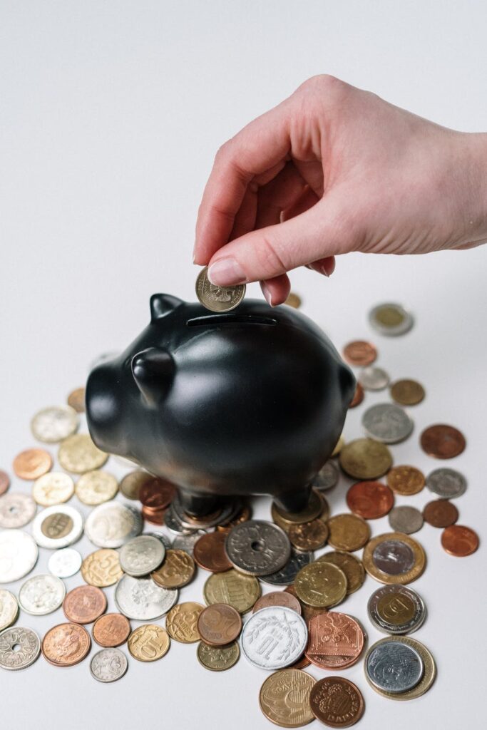 Stock photo of a black piggy bank from Pexels by Cottonbro
