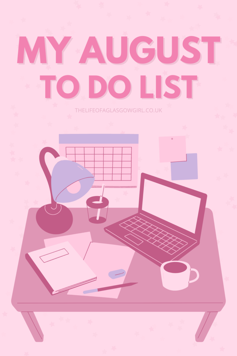 My August To Do List pinterest graphic