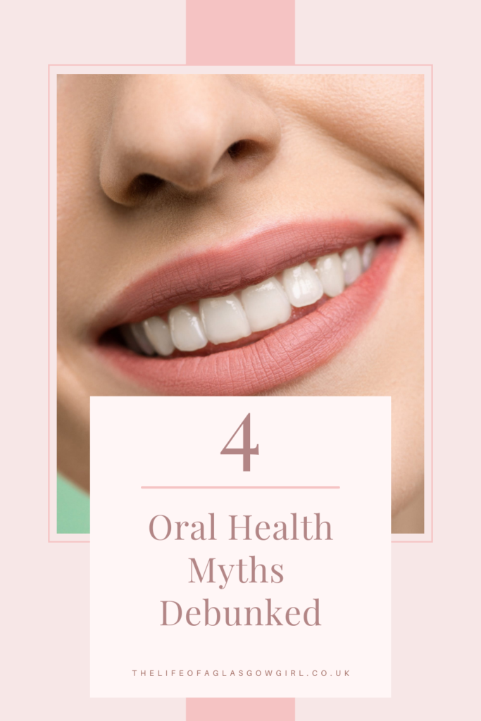 4 Oral Health Myths Debunked Pinterest graphic
