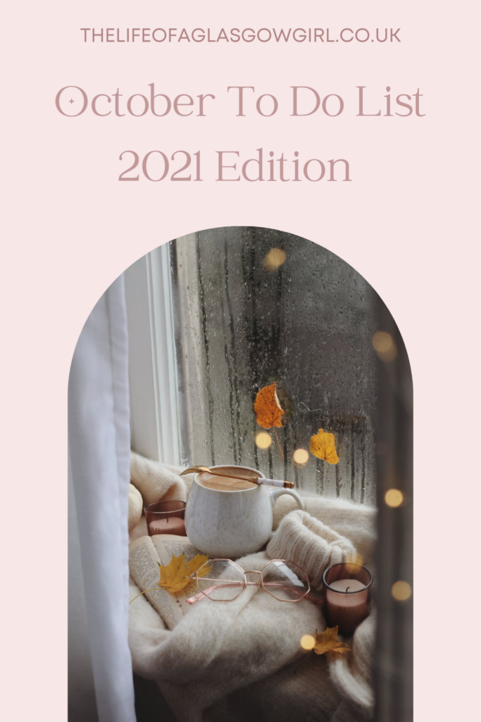 October To Do List 2021 Edition Pinterest graphic