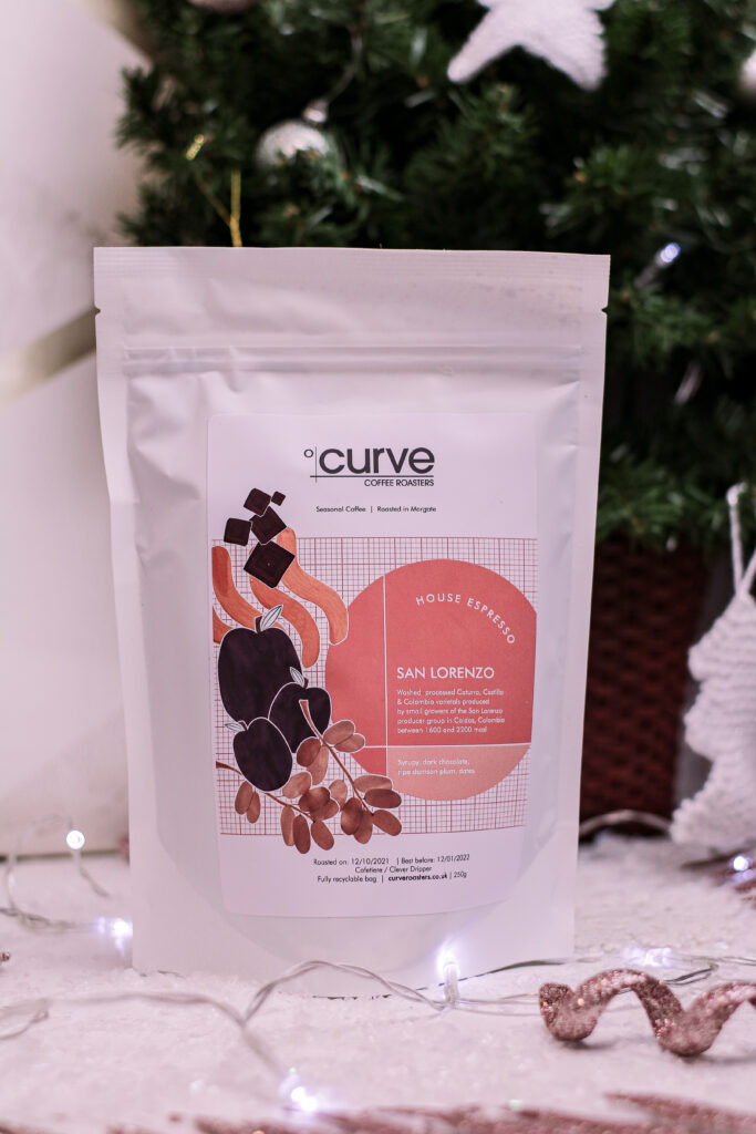 Close up photo of the coffee in the RiSE subsription box -  Curve Coffee Roasters