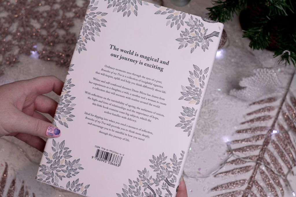 Close up of the back of the Branches of my Tree book