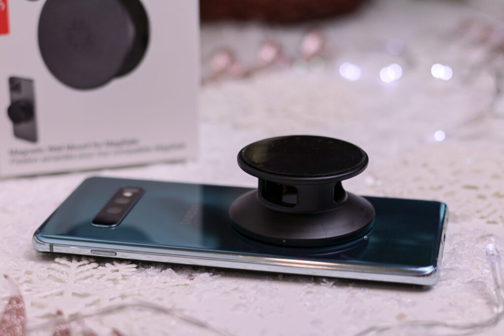Close up of the  GripTight™ Wall Mount on a phone
