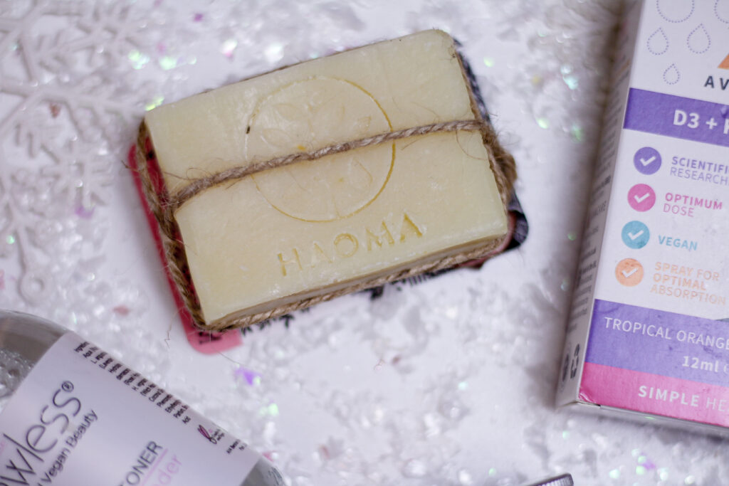 Close up of soap from Veo