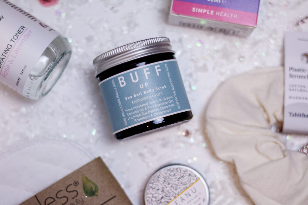 Close up photo of a body scrub from Veo