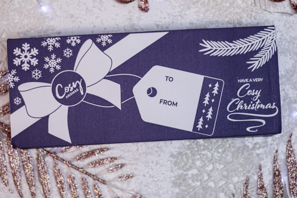 Birdseye photo of the Cosy Aromas Christmas Mini Melt Selection Box