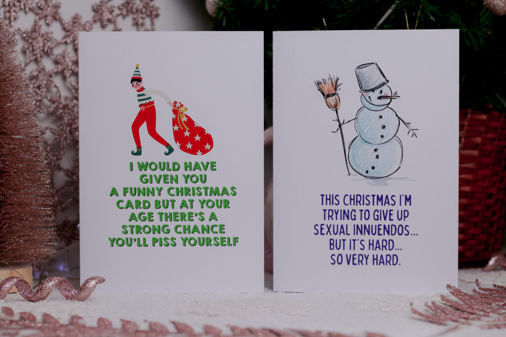 Close up photo of two Love Layla Cards