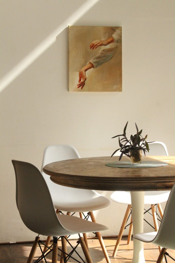 Home DIY Trends - Up-Cycled Furniture stock photo from pexels by Tatiana of an up-cycled wooden dining table