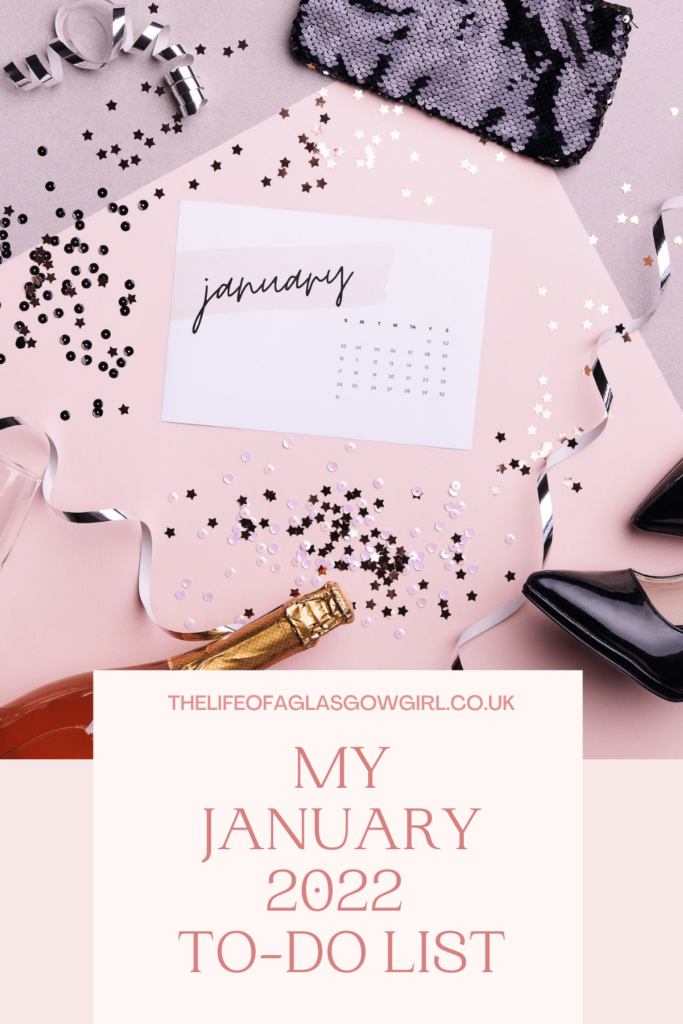 My January 2022 To-Do list Pinterest image