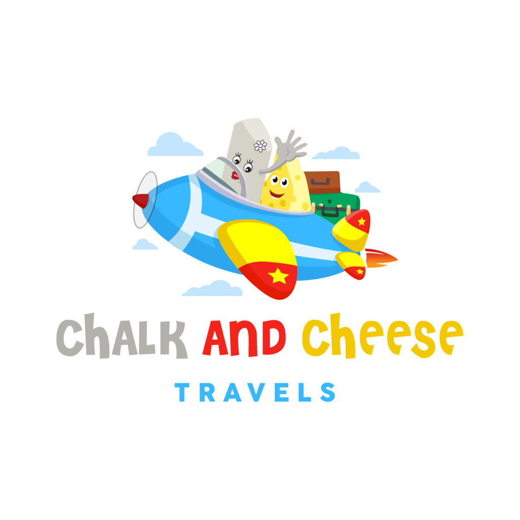 Chalk and Cheese Travels blog logo.
