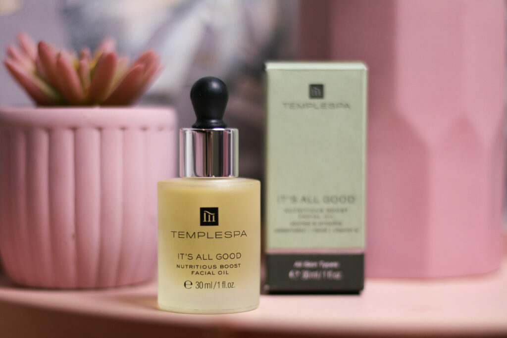 Close up photo of IT'S ALL GOOD Nutritious Boost Facial Oil from TEMPLESPA