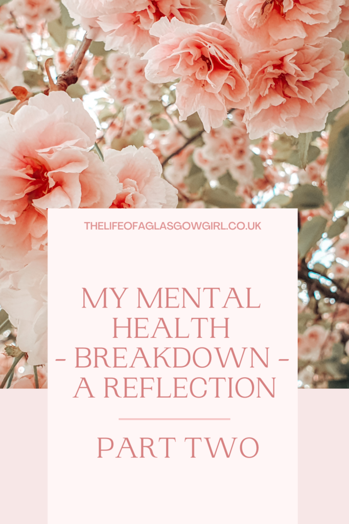 My Mental Health Breakdown - A Reflection | Part Two Pinterest Graphic