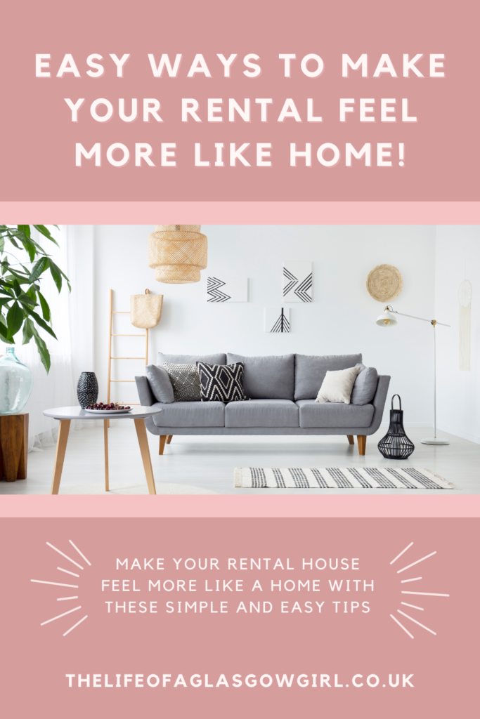 Easy Ways to Make Your Rental Feel More Like Home Pinterest Graphic