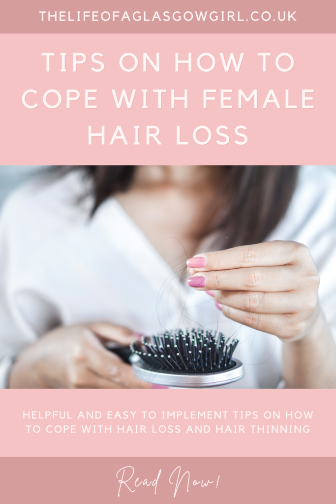 Tips on How to Cope with Female Hair Loss Pinterest Graphic