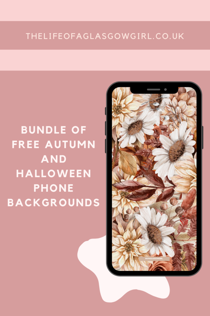 Bundle of Free Autumn and Halloween Phone Backgrounds Pinterest Graphic