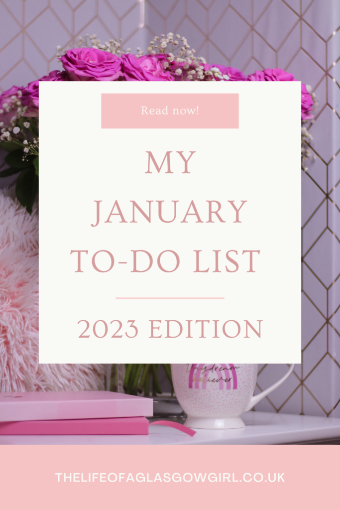 Taking a Look at my January 2023 To-Do List Pinterest Graphic