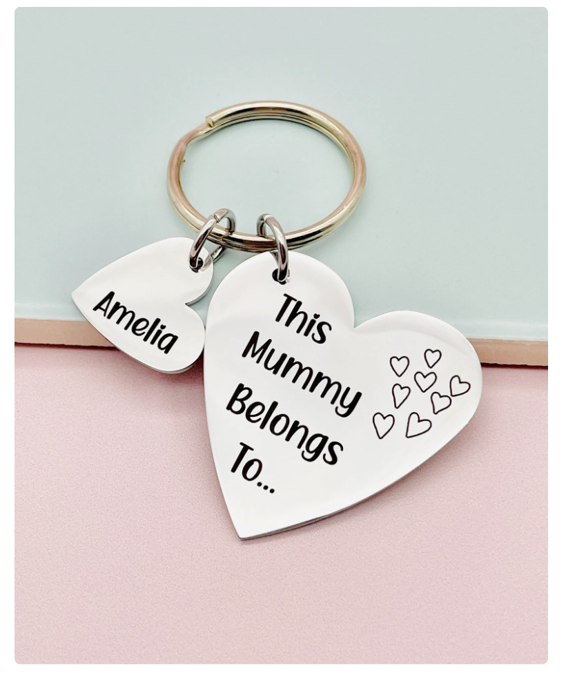 Photo by Make it Personal Engrav on Etsy of a personalised Keyring
