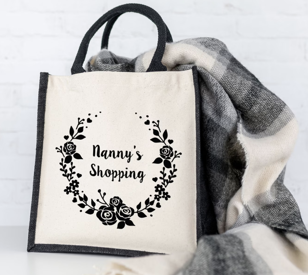 Photo by Stickerscape on Etsy of a canvas tote bag