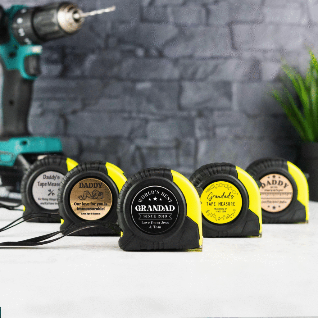 Photo of a Engraved Tape Measure Personalised DIY Gift for Dad by SoBespoke on Etsy